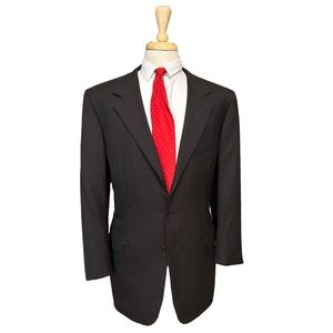 Brioni Escorial Wool Brown Check Relaxed 44L Jacket Blazer Sport Coat Plaid Mens